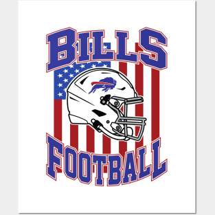 Retro Bills Football Posters and Art